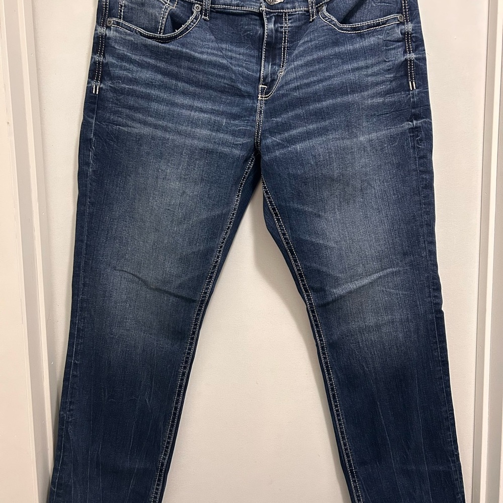 BKE Men's Straight Blue Jeans